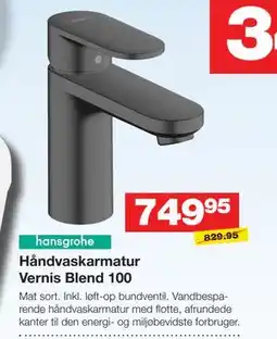 Bauhaus Håndvaskarmatur Vernis Blend 100 tilbud