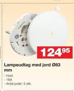 Bauhaus Lampeudtag med jord Ø83 mm tilbud