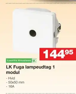 Bauhaus LK Fuga lampeudtag 1 modul tilbud