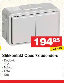 Bauhaus Stikkontakt Opus 73 udendørs tilbud
