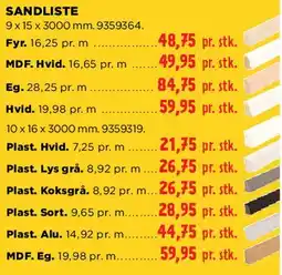 jem & fix SANDLISTE tilbud