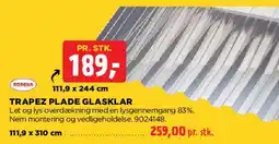 jem & fix TRAPEZ PLADE GLASKLAR tilbud