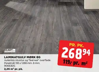 jem & fix LAMINATGULV MØRK EG tilbud