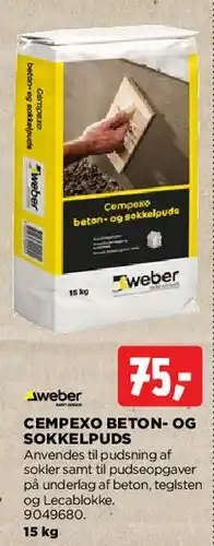 jem & fix Cempexo Beton- og Sokkelpuds tilbud