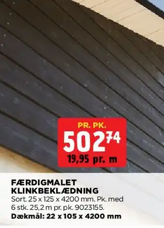 jem & fix Færdigmalet klinkbeklædning tilbud
