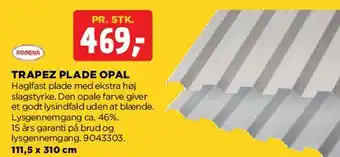 jem & fix TRAPEZ PLADE OPAL tilbud