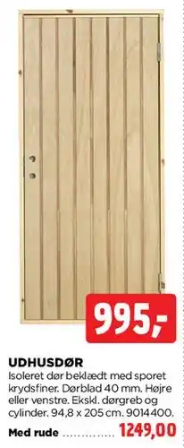 jem & fix Udhusdør tilbud