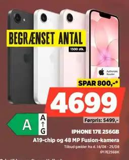 Power Authorized Reseller IPHONE 17E 256GB A19-chip og 48 MP Fusion-kamera tilbud