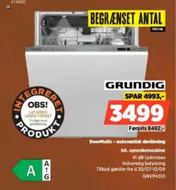 Power Grundig DoorMatic-automatisk døråbning Int. opvaskemaskine tilbud