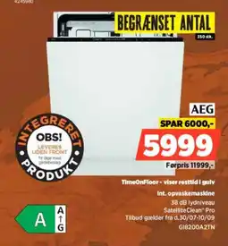 Power Aeg TimeOnFloor-viser resttid i gulv Int. opvaskemaskine tilbud