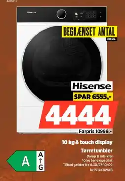 Power Hisense 10 kg & touch display Tørretumbler tilbud