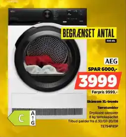 Power Aeg Skånsom XL-tromle Tørretumbler tilbud