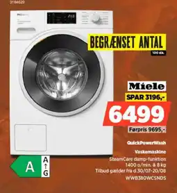 Power Miele QuickPowerWash Vaskemaskine tilbud