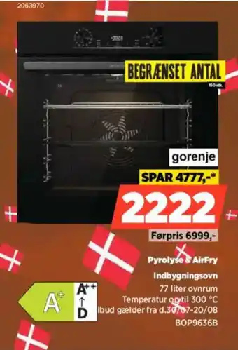 Power Gorenje Pyrolyse & AirFry Indbygningsovn tilbud