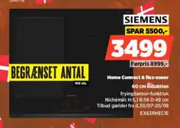 Power Siemens Home Connect & flex-zoner 60 cm induktion tilbud