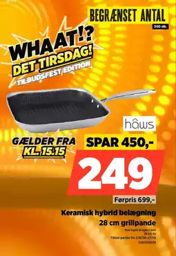 Power Hâws Keramisk hybrid belægning 28 cm grillpande tilbud