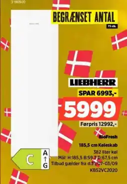Power Liebherr BioFresh 185,5 cm Køleskab tilbud