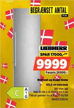 Power Liebherr BioFresh og Smart Home 185,5 cm køleskab tilbud