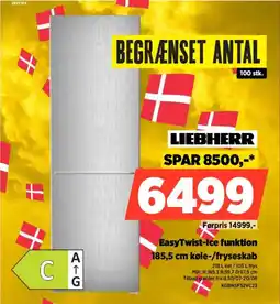 Power Liebherr EasyTwist-Ice funktion 185,5 cm køle-/fryseskab tilbud