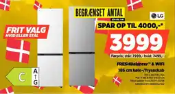 Power Lg FRESHBalancer™ & WiFi 186 cm køle-/fryseskab tilbud