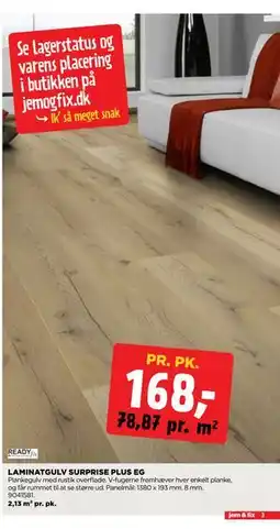 jem & fix LAMINATGULV SURPRISE PLUS EG tilbud