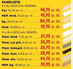 jem & fix SANDLISTE tilbud