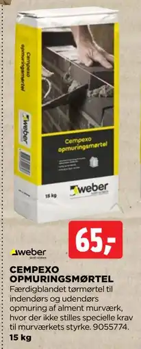jem & fix CEMPEXO OPMURINGSMØRTEL tilbud