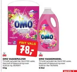 jem & fix OMO VASKEPULVER tilbud