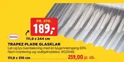 jem & fix TRAPEZ PLADE GLASKLAR tilbud