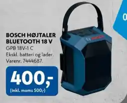 Davidsen Bosch højtaler bluetooth 18 v gpb 18v-1 c tilbud