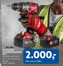 Davidsen Milwaukee slagboremaskine 18 V tilbud