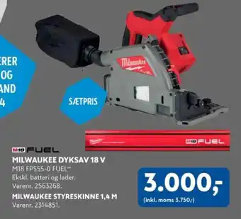 Davidsen Milwaukee dyksav 18 v tilbud