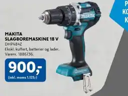 Davidsen Makita slagboremaskine 18 v dhp484z tilbud