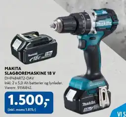 Davidsen Makita slagboremaskine 18 v tilbud