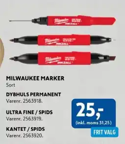 Davidsen Milwaukee marker tilbud