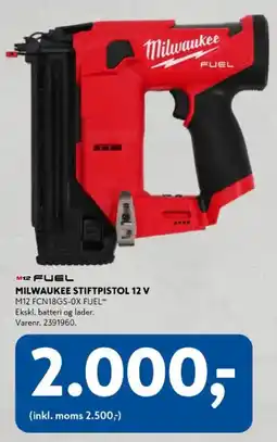 Davidsen Milwaukee Stiftpistol 12 V tilbud