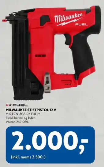 Milwaukee Stiftpistol 12 V