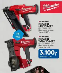 Davidsen Milwaukee tagpapistol 18 v tilbud