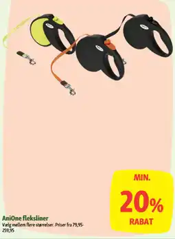 Maxi Zoo AniOne fleksliner tilbud