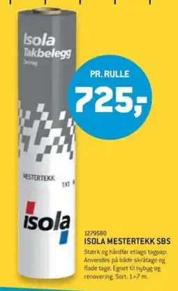 XL-BYG Isola mestertekk sbs tilbud