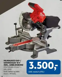 Davidsen Milwaukee kap-/geringssav 18 v inkl. arbejdsbord tilbud