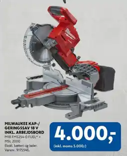Davidsen Milwaukee kap-/geringssav 18 v inkl. arbejdsbord tilbud