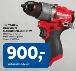 Davidsen Milwaukee slagboremaskine 12 v tilbud