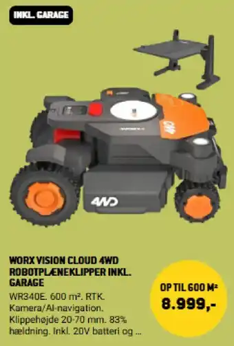 XL-BYG Worx Vision Cloud 4wd Robotplæneklipper tilbud
