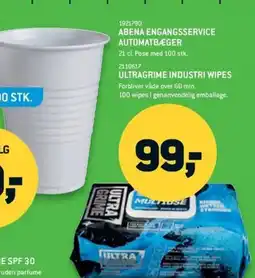 XL-BYG Abena Engangsservice automatbæger, Ultragrime industri wipes tilbud