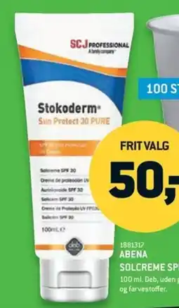 XL-BYG Abena Solcreme Spf 30 tilbud