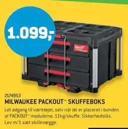 XL-BYG Milwaukee Packout Skuffeboks tilbud