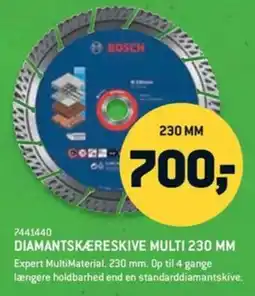 XL-BYG Bosch diamantskæreskive multi 230 mm tilbud