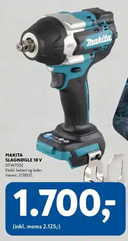 Davidsen Makita slagnøgle 18 v tilbud