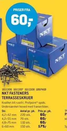 XL-BYG Nkt Terrasseskruer tilbud